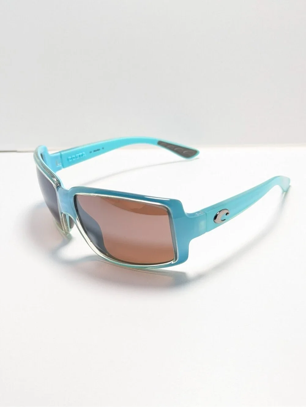 Costa del Mar Miss Brit BT41 Orange Copper UV Blue Aqua Women's Chic Sunglasses